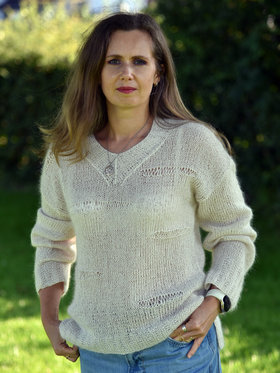 Broken Symmetry V-neck Sweater 240